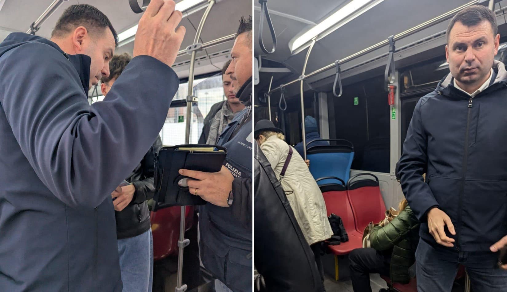 FOTO // Vasile Costiuc, scos forțat dintr-un autobuz în Italia. A refuzat să achite călătoria și s-a ascuns după imunitatea parlamentară