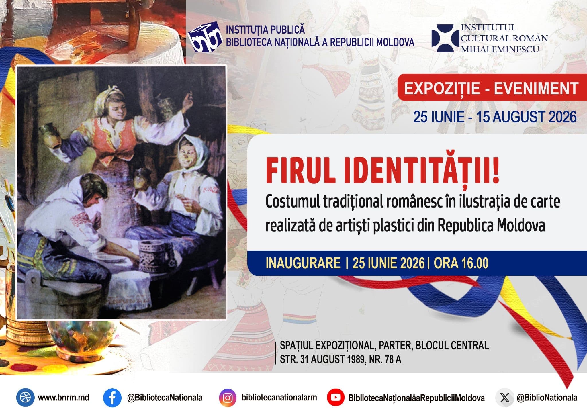 La Chișinău se lansează expoziția de publicații dedicate Portului Popular românesc, cu sprijinul ICR „Mihai Eminescu”