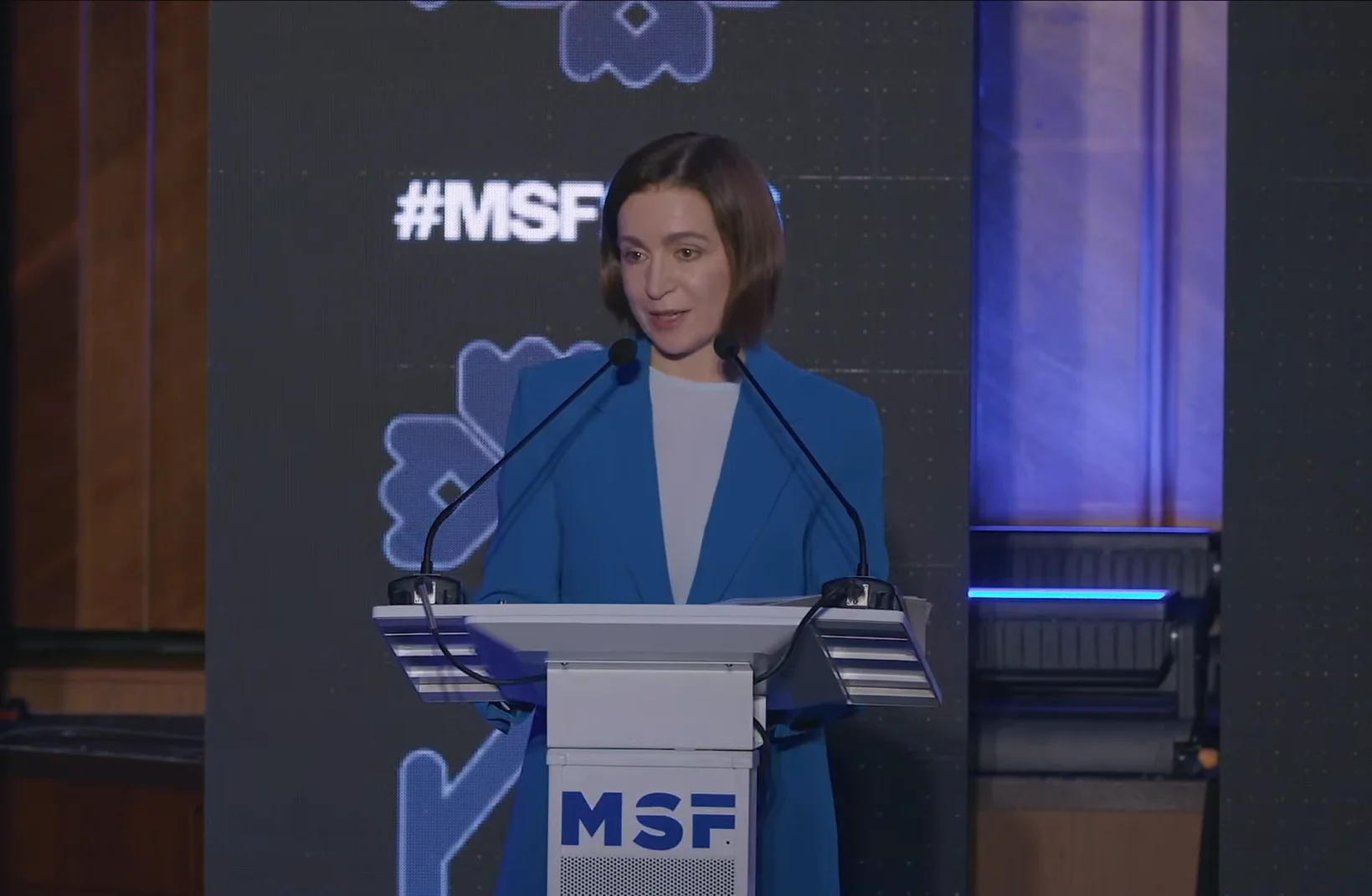 Maia Sandu, la Forumul de Securitate: Rusia a vrut să transforme R. Moldova într-un al doilea Belarus. Cetățenii i-au dejucat planul